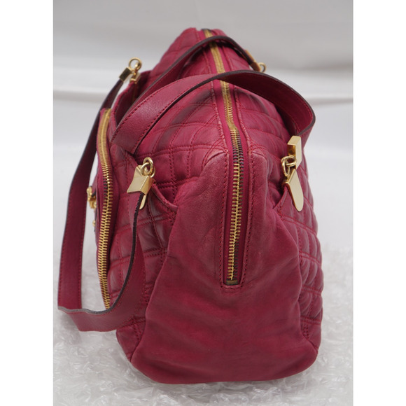 AUTH MARC JACOBS QUILTED SPRING STREET TOTE RED LEATHER RETAIL $1275 - Picture 5 of 11